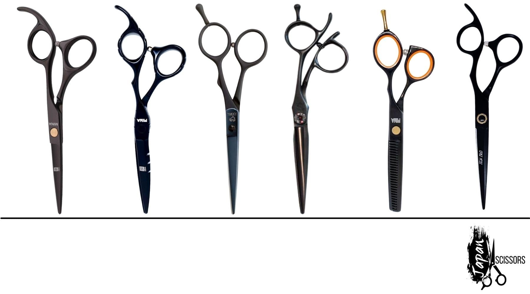 Matte Black Shears & Polished Black Scissors - Japan Scissors USA
