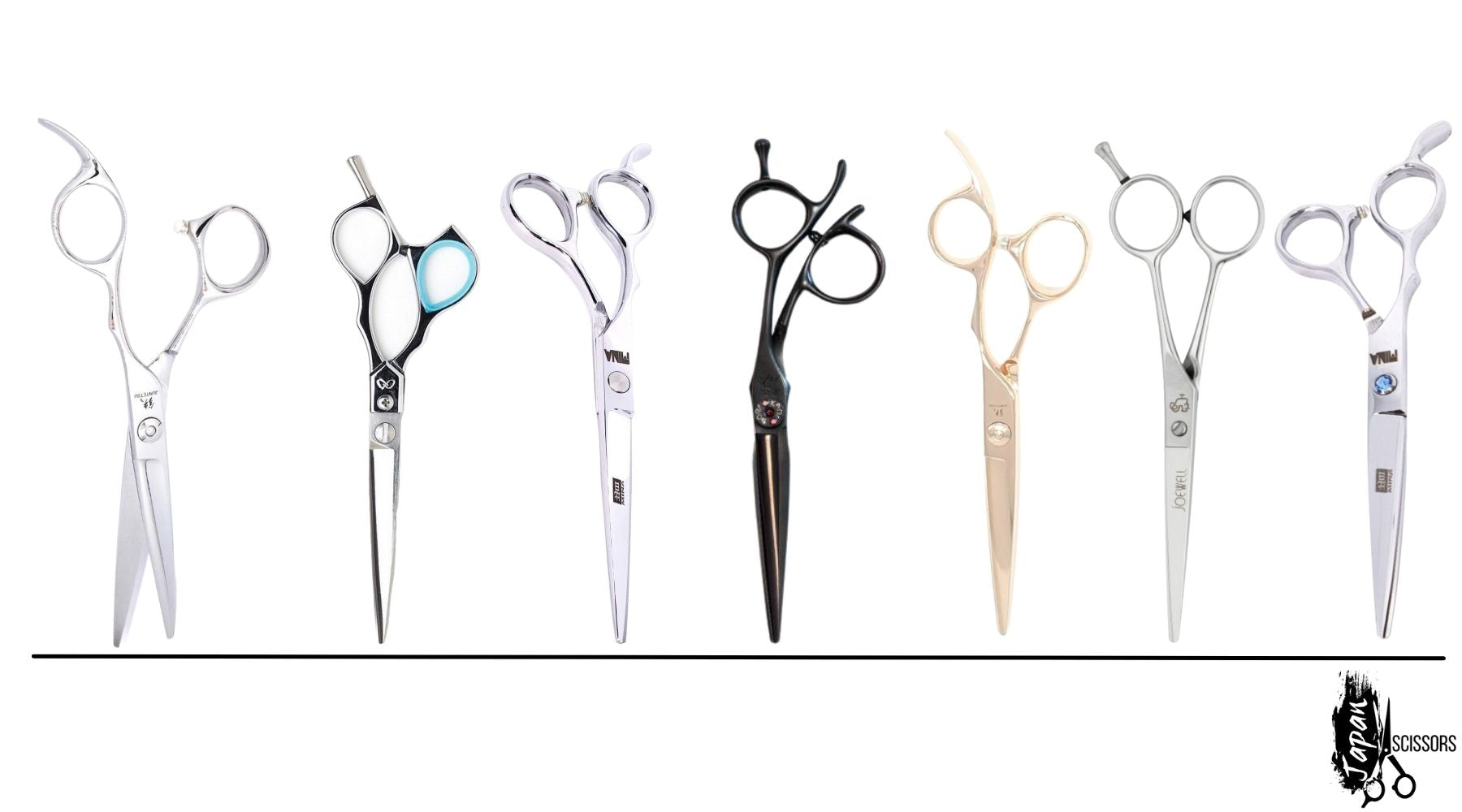 A collection of the best Japanese hairdressing shears for professional hairstylists