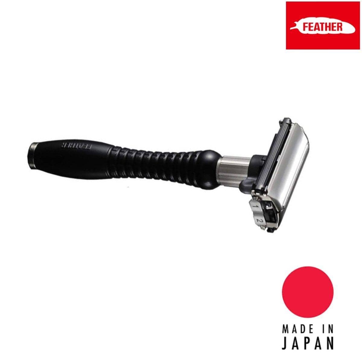 Feather Double Edge Adjustable Safety Razor - Feather - Japan Scissors USA (SKU: RAF-DER-A)