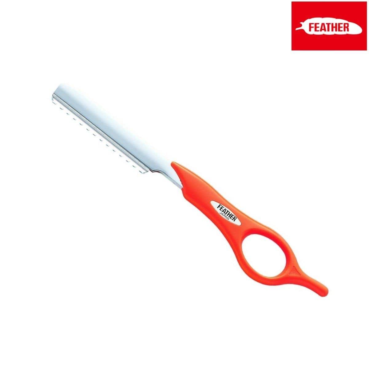 Feather Styling & Texturizing Razor Short Handle - Feather - Japan Scissors USA (SKU: SRS-SHORT-BLACK)