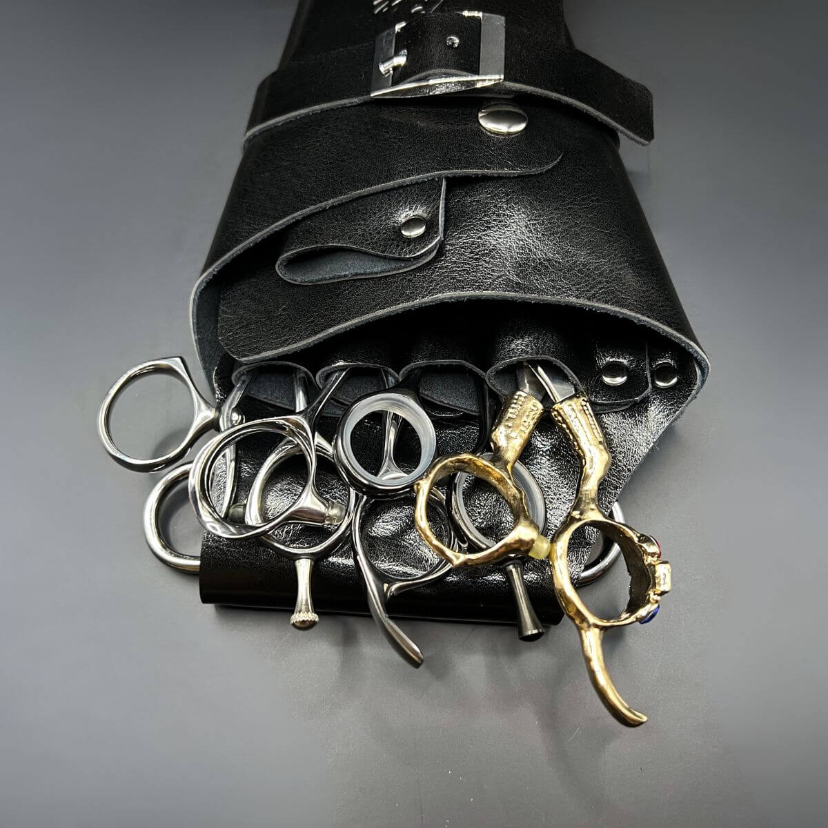 Juntetsu Black Belt Holster - Holds 5 Scissors (SKU: JUN-ADJST-5PC)