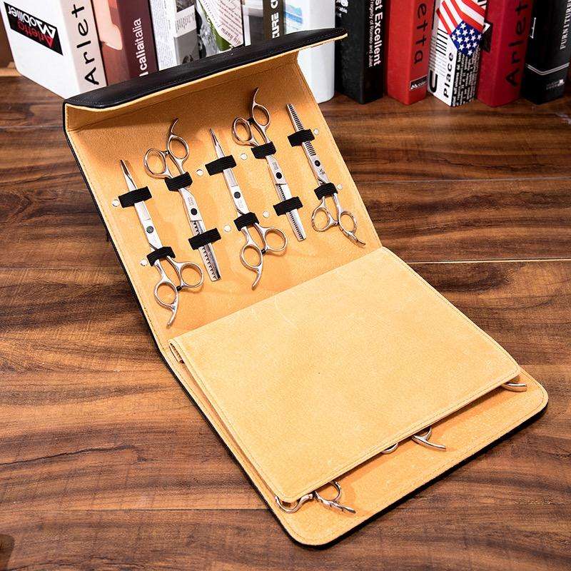 Premium JP Leather Scissor Case: Store Up To 10 Shears - Japan Scissors - Japan Scissors USA