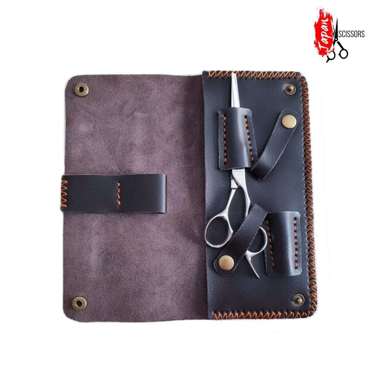 Premium Leather Scissor Case: 2 Piece Shear Wallet - Japan Scissors - Japan Scissors USA