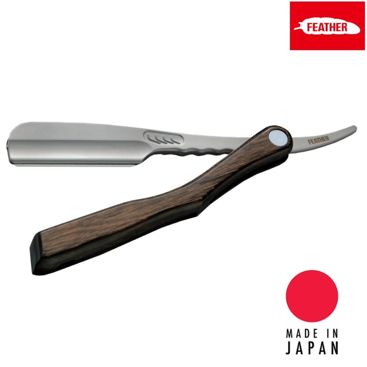 Feather Japan Artist Club SS Wooden Folding Razor - Feather - Japan Scissors USA (SKU: RAFPSSWOOD)