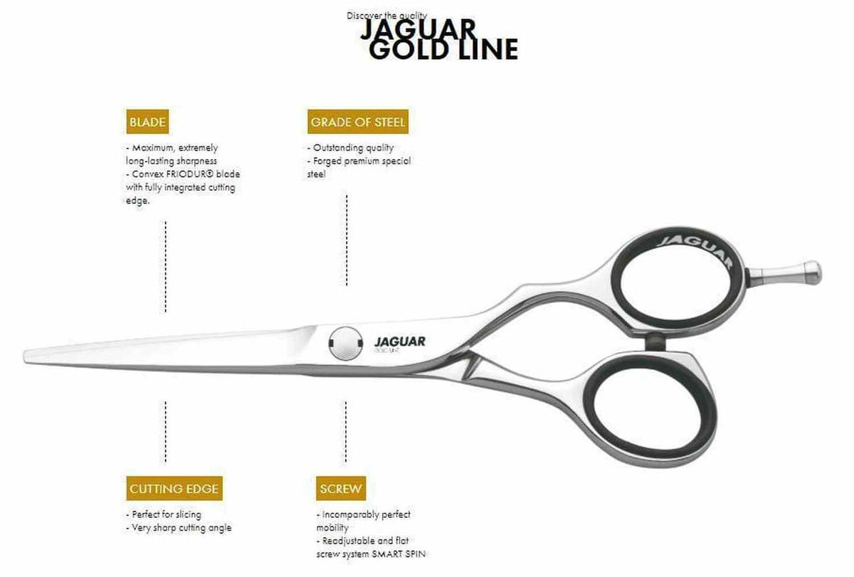 Jaguar Gold Line Diamond E Offset Hair Shears (SKU: JAG-21150)