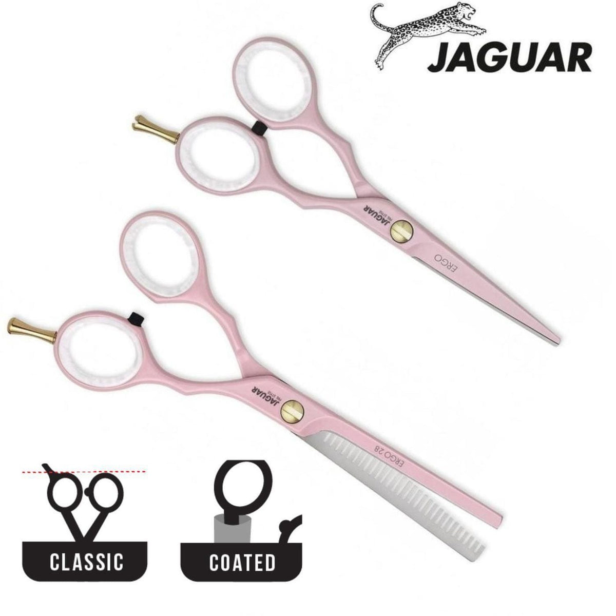 Jaguar Pink Pre Style Ergo Hairdressing Shear Set (SKU: JAG-82255-SET)