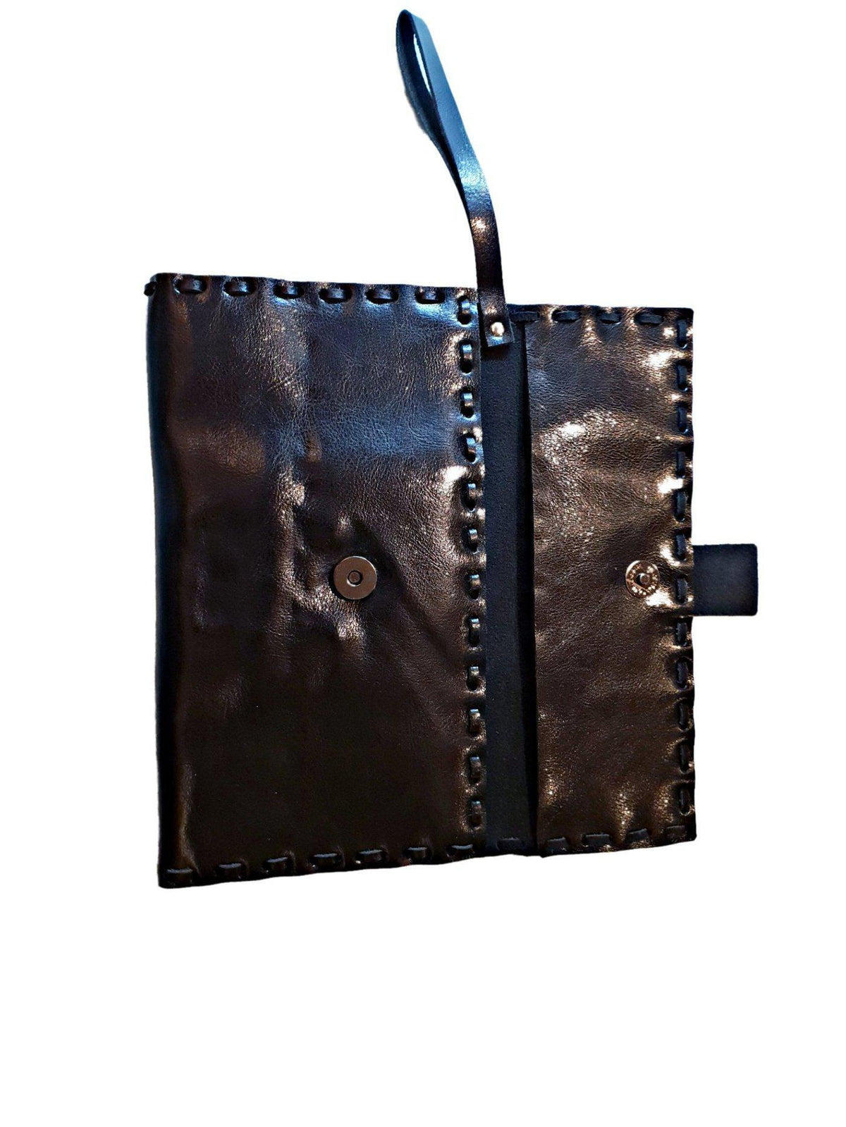 Stylish Black Cowhide Leather Scissor Wallet: Protects 5 Scissors - Japan Scissors - Japan Scissors USA