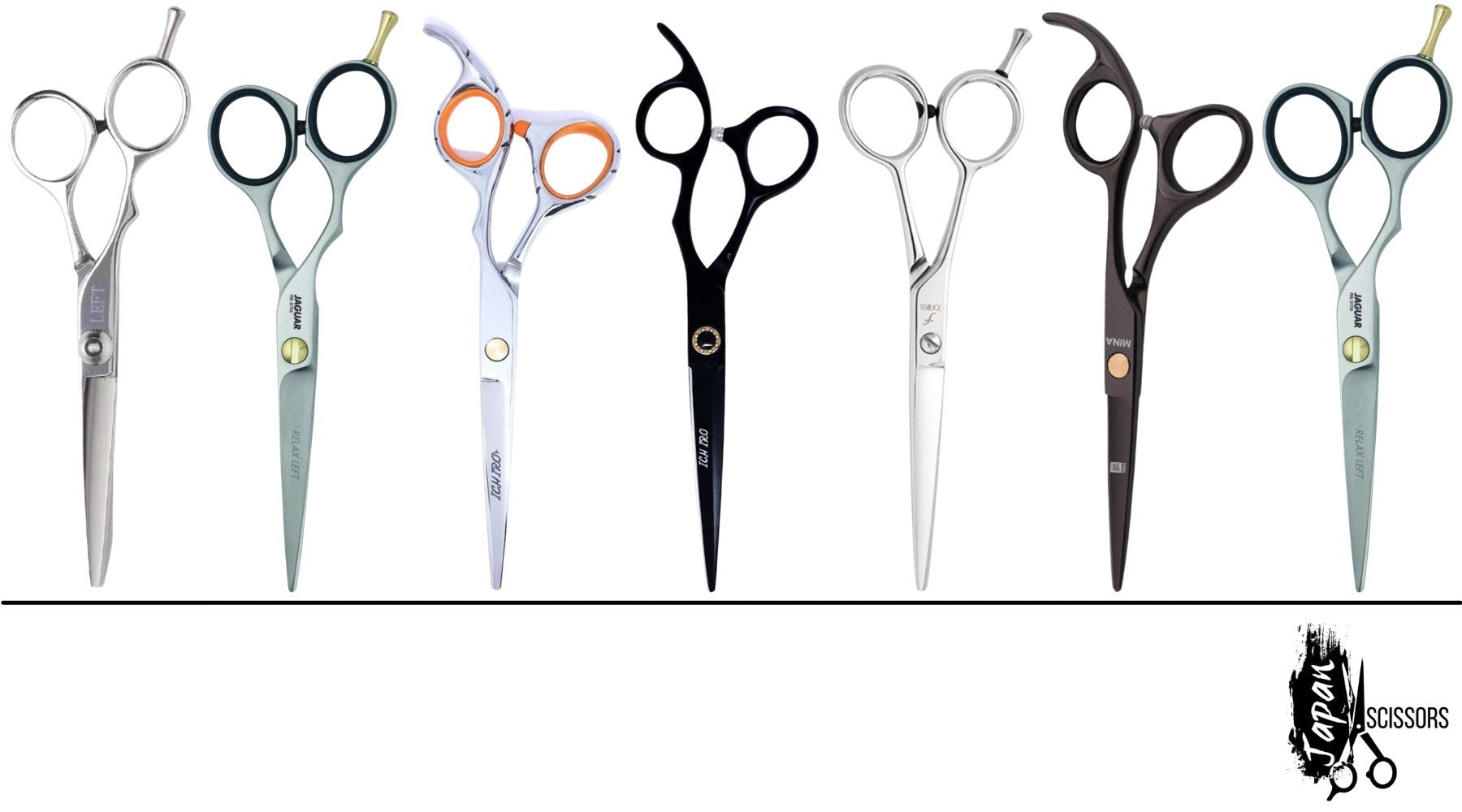 Above ErgoS Left Swivel Hair Cutting Shears - 5.5, 6.0, 7.0