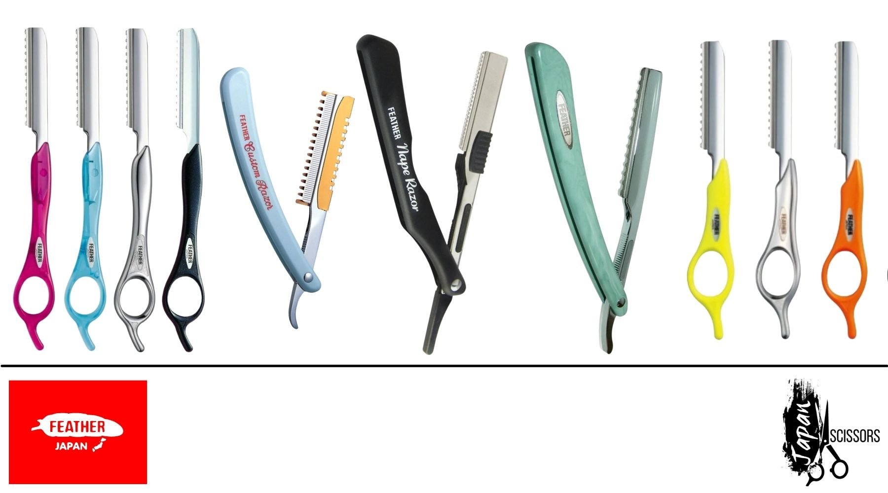 Feather Japanese Styling & Texturizing Razors | Shaving Razors - Japan Scissors USA
