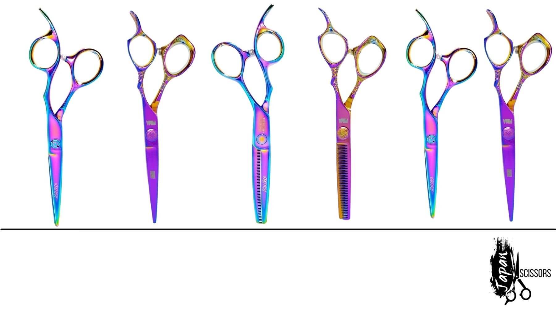 Professional Rainbow Hairdressing Shears & Scissors - Japan Scissors USA