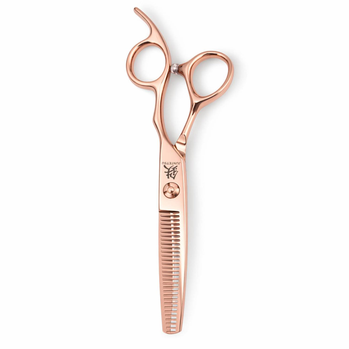Juntetsu VG10 Pro Rose Gold Texturizing Shears - front view (SKU: JUN-RSG-S50 JUN-RSG-T60)