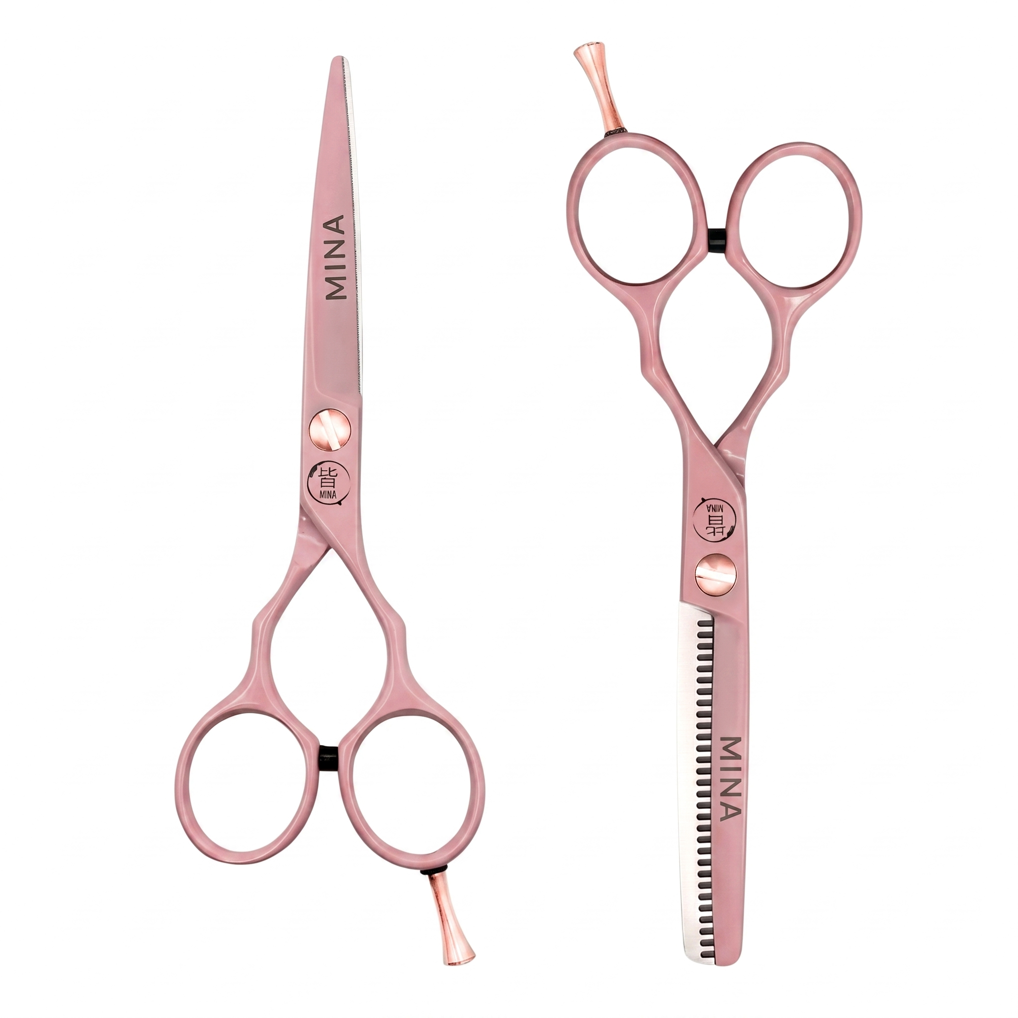 Mina Classic Pastel Pink Shear Set | Complete Hairstylist Cutting