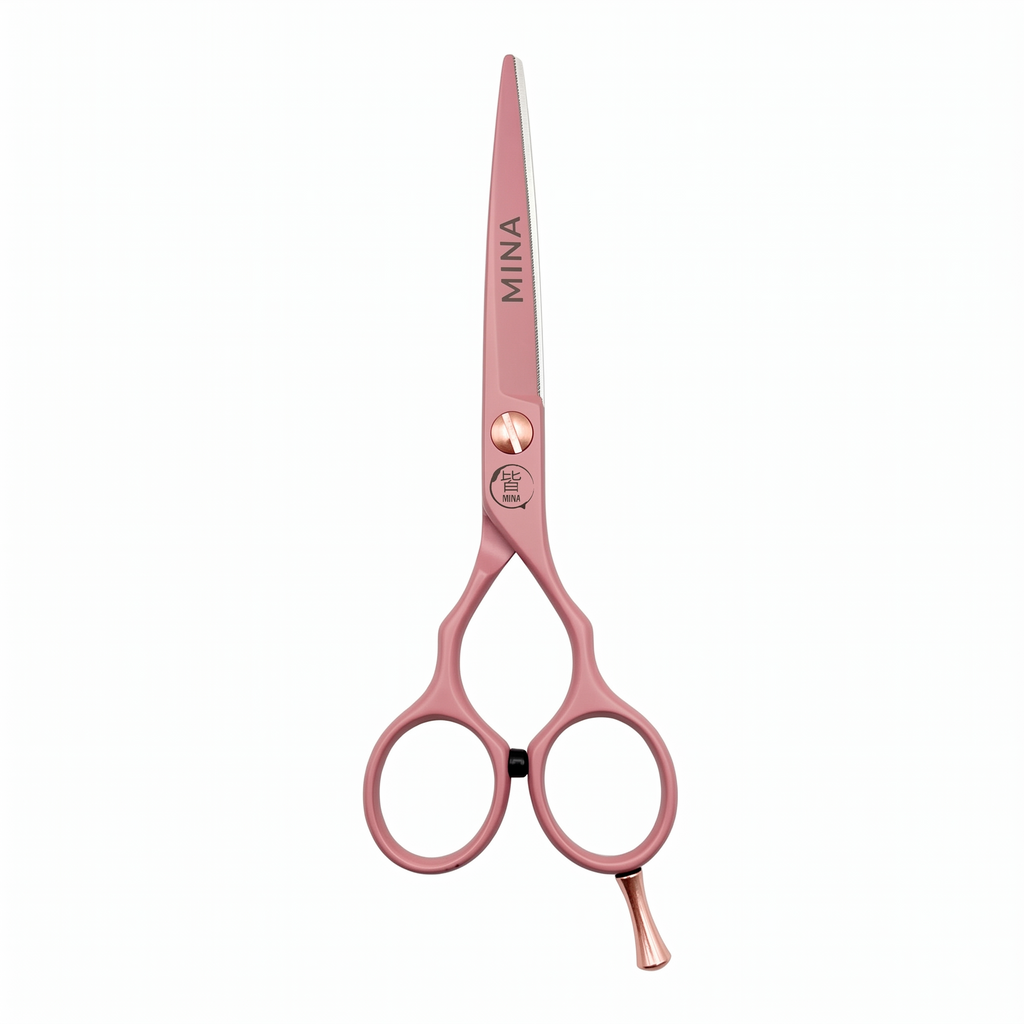 Mina Classic Pastel Pink Hair Cutting Shears | SUS440C Steel