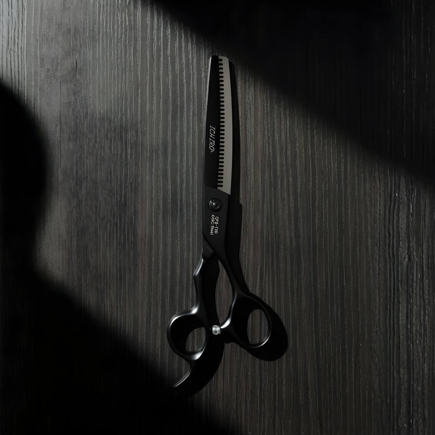 Ichiro Matte Black Hair Thinning Shears: Premium 440C Steel