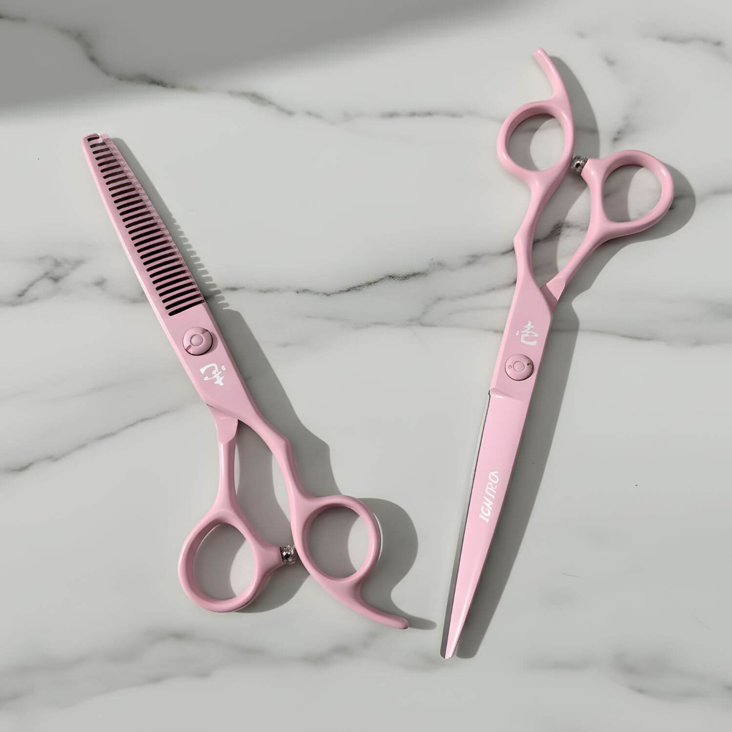 Ichiro Pastel Pink Precision Shear Master Set: Premium 440C Steel
