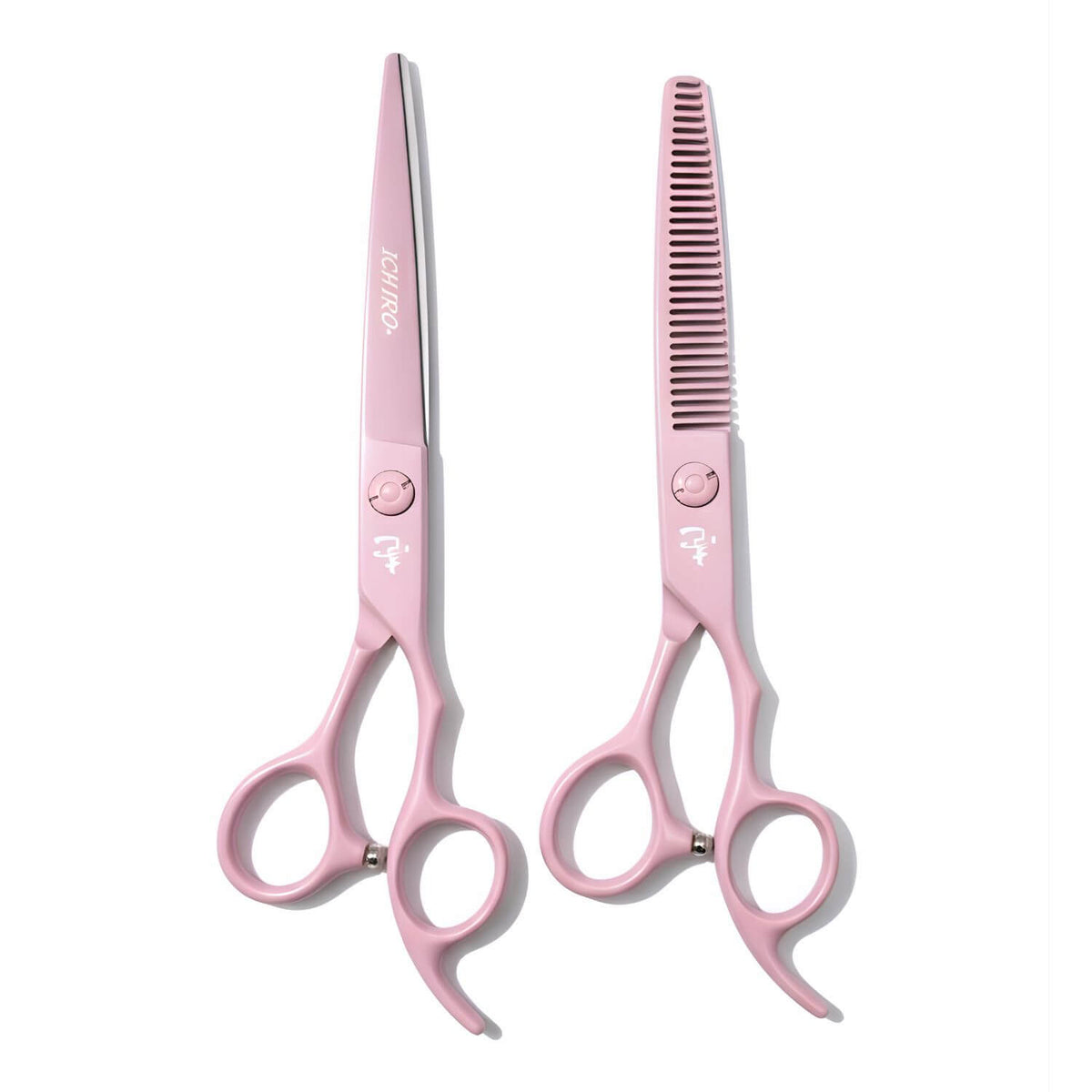 Ichiro Pastel Pink Hair Cutting and Thinning Shear Set From Japan (SKU: ICH-PNK-M5050 ICH-PNK-S50)