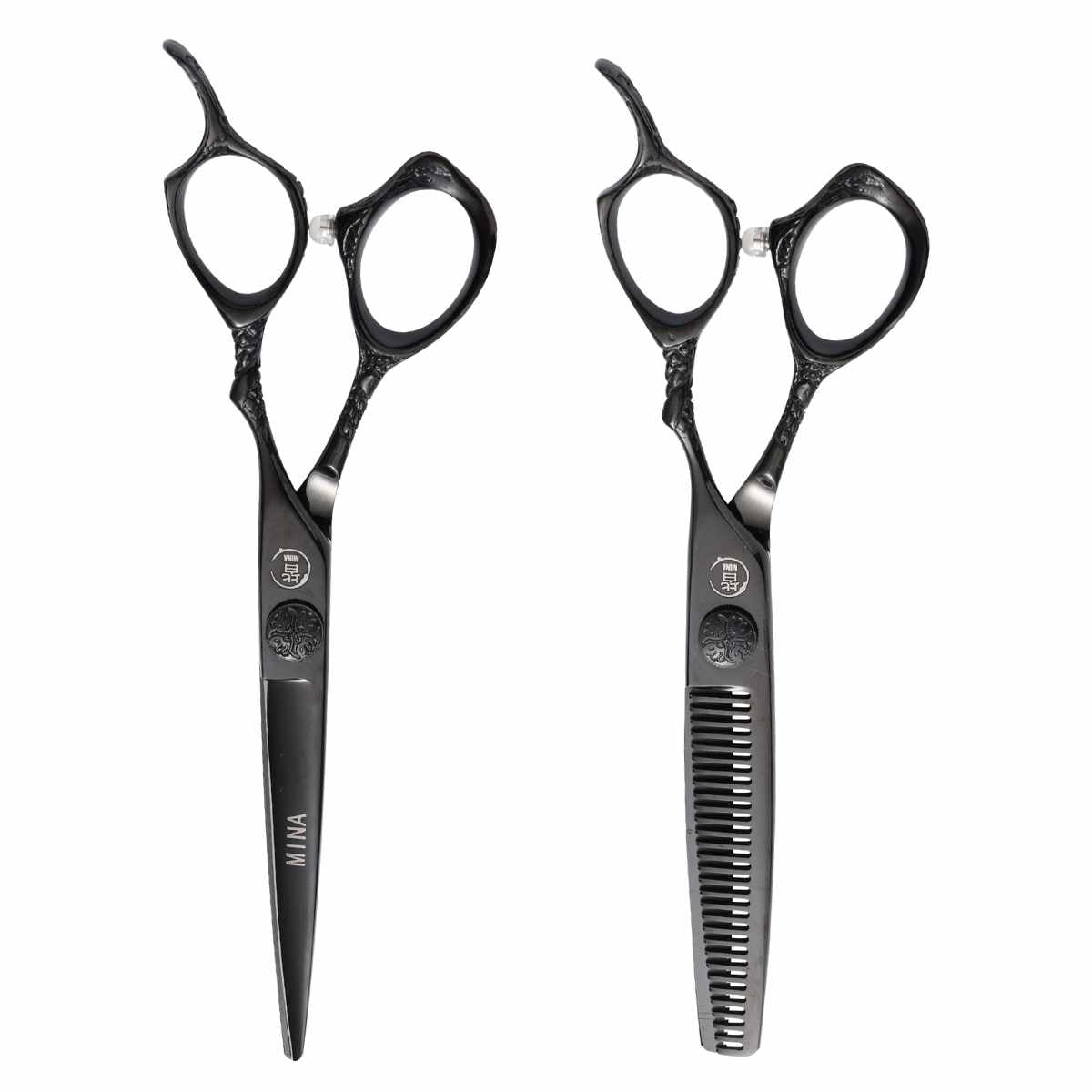 【30%OFF】 & Cutting Hair Black Ash Mina Thinning Set Shear PlasteringSupplies
