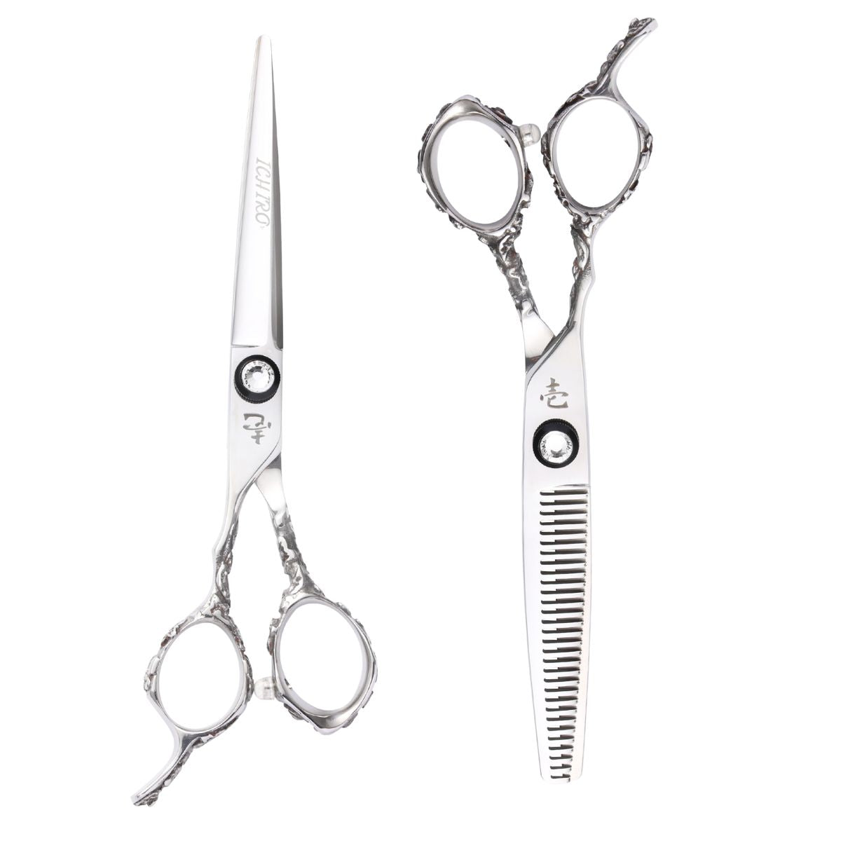 Ichiro Rose Left-Handed Cutting & Thinning Scissors Set