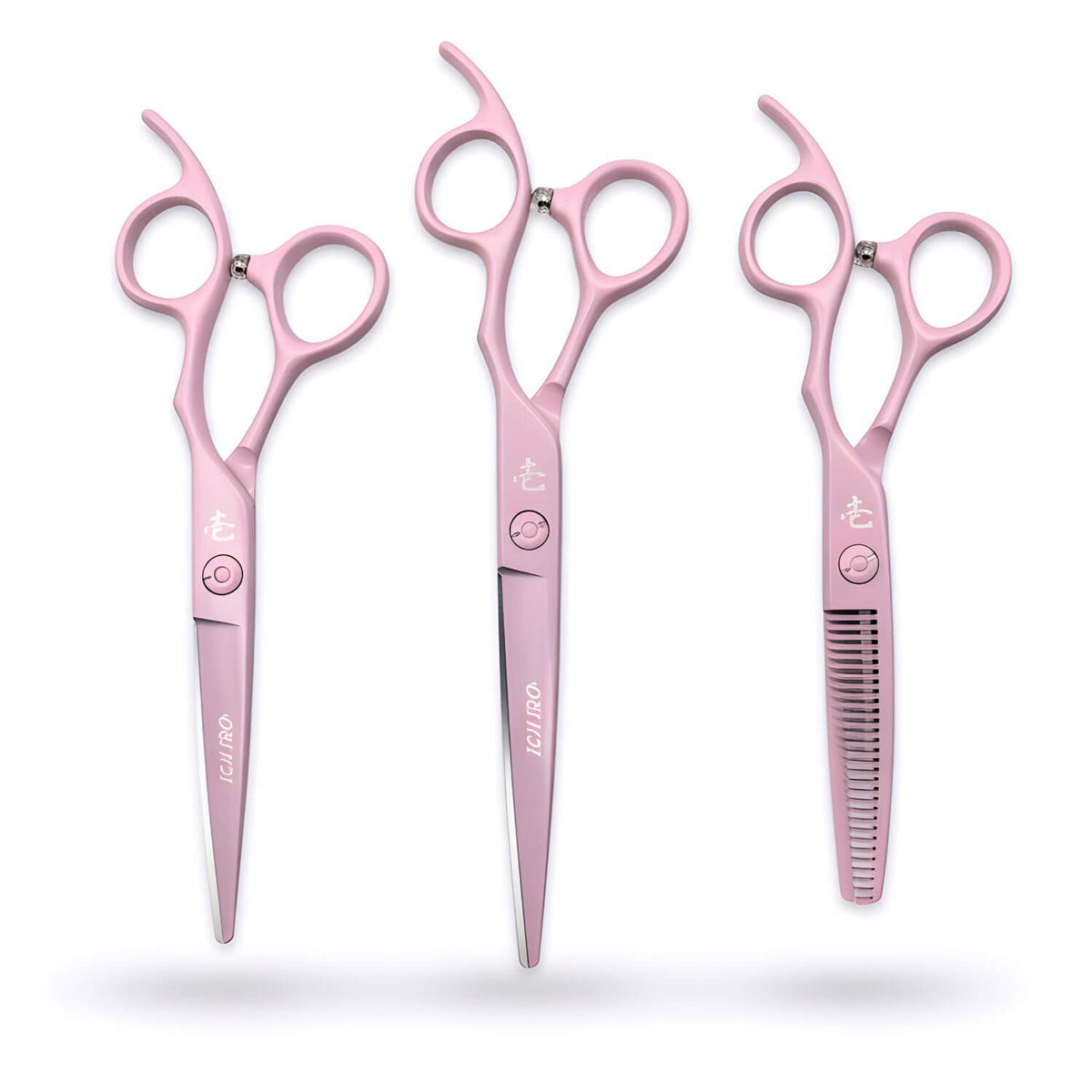 Ichiro Pastel Pink Hair Cutting and Thinning Shear Set From Japan (SKU: ICH-PNK-M5050)