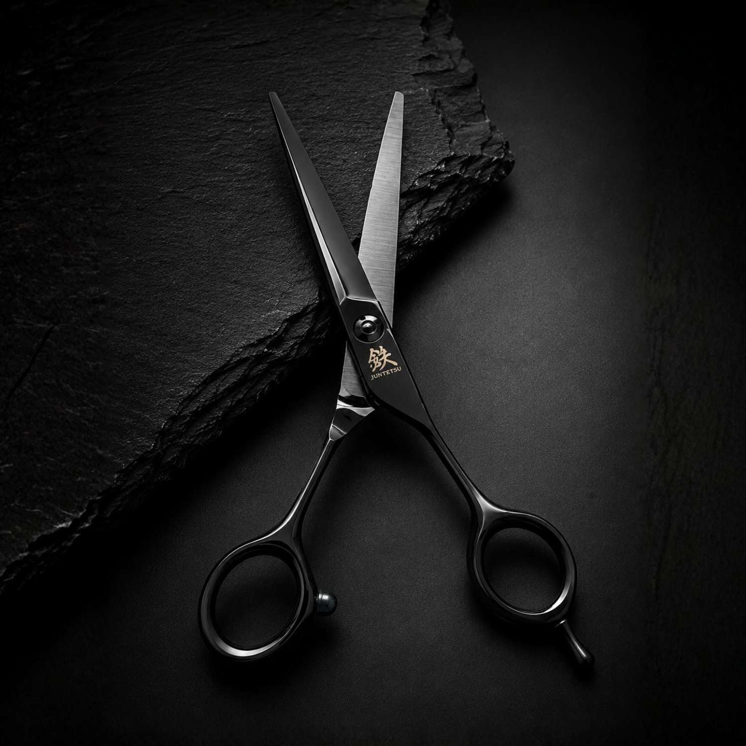 Juntetsu Black Cobalt Hair Cutting Shears | ATS-314 - Japan