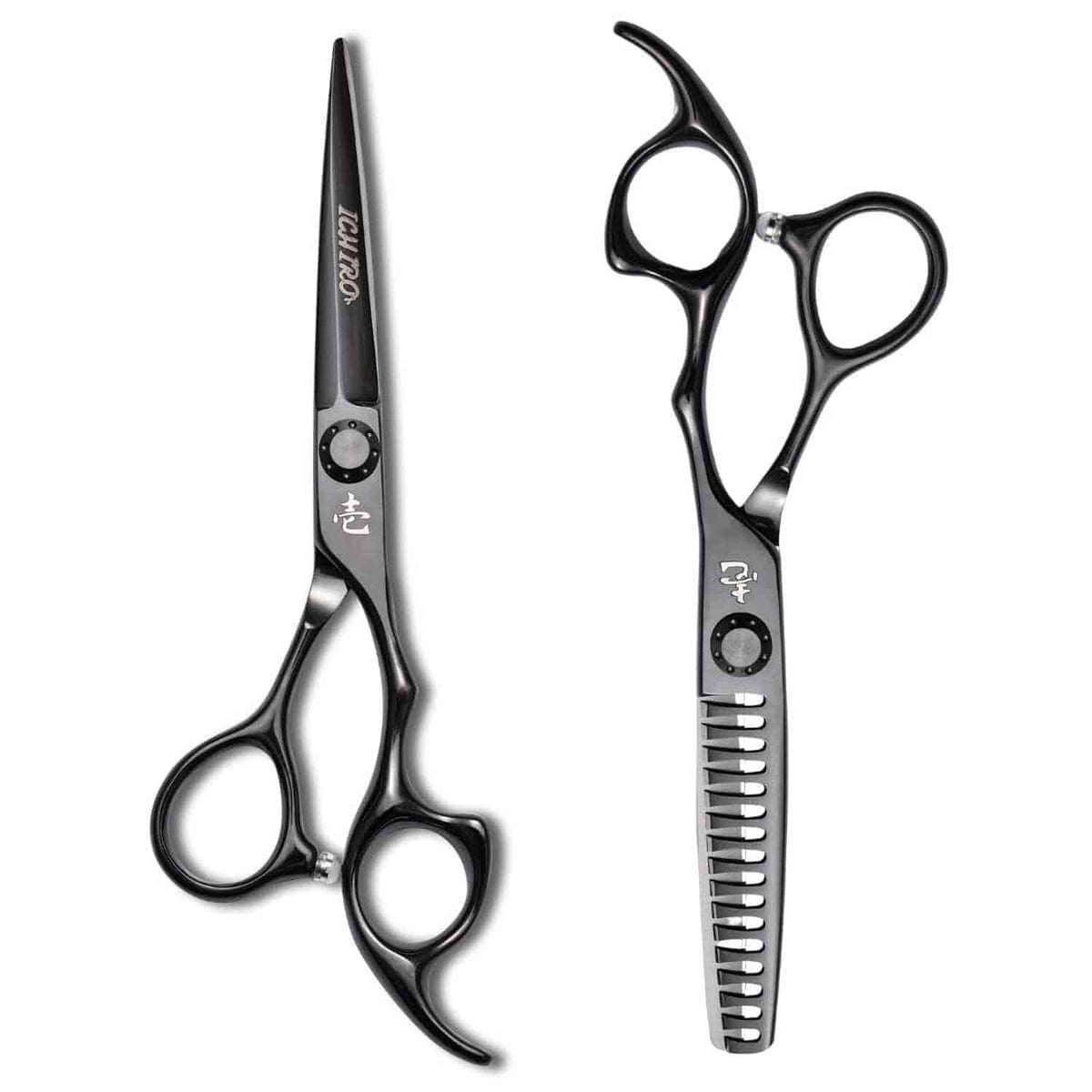 Ichiro Premium Series: Tsuki VG10 Black Cutting &amp; Texturizing Shear Set (SKU: ICH-TSK-SX55)