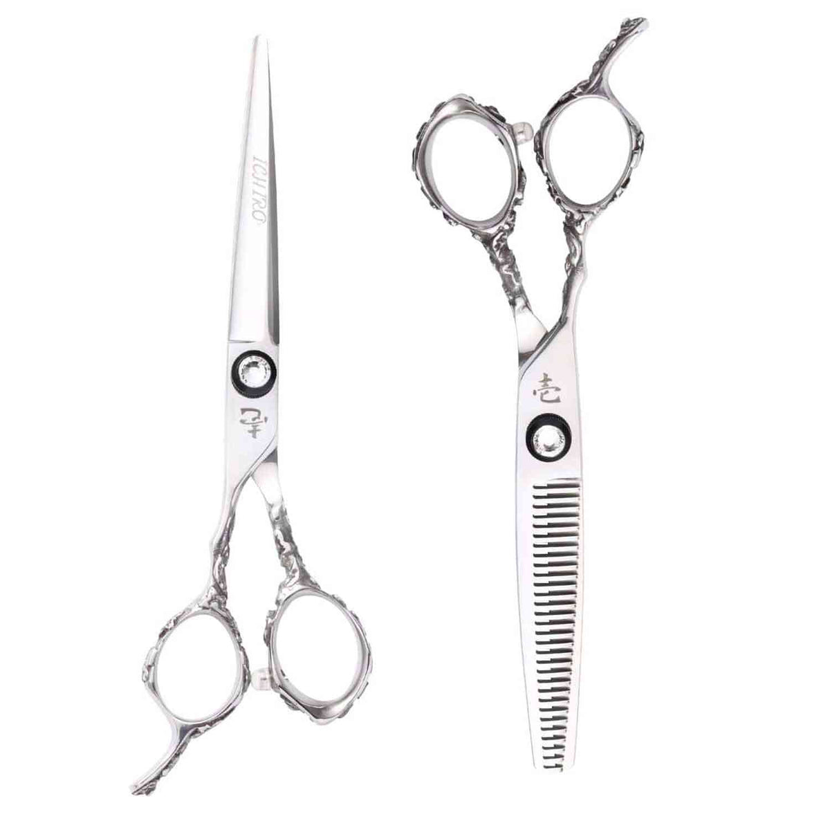 Ichiro Rose Left-Handed Cutting &amp; Thinning Shear Set (SKU: ICH-ROSE-LS60)