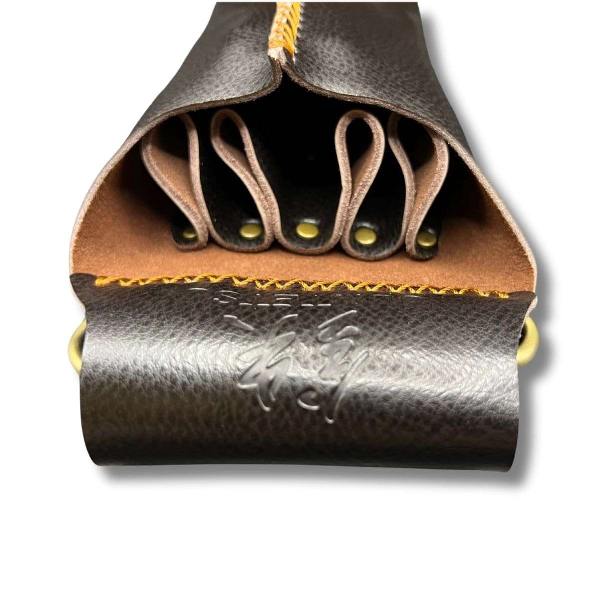 Juntetsu Dusk Brown Leather Holster - 4 Scissor Pocket (SKU: JUN-DUSK-4PC)