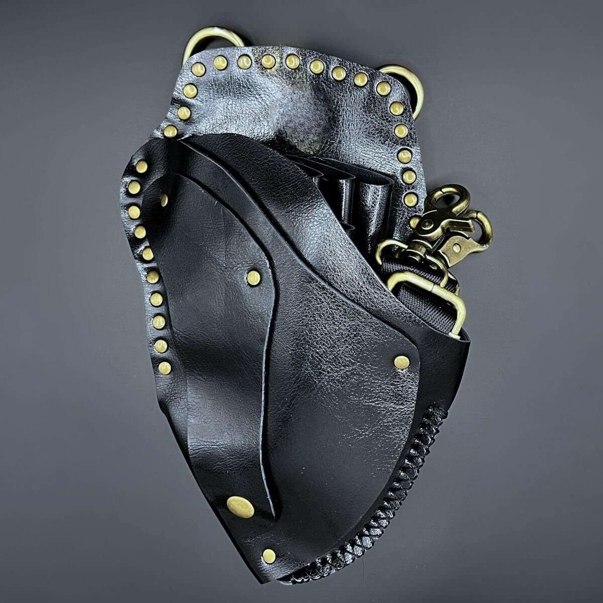 Juntetsu Heritage Leather Holster - 6 Scissor Pockets (SKU: JUN-HER-6PC)