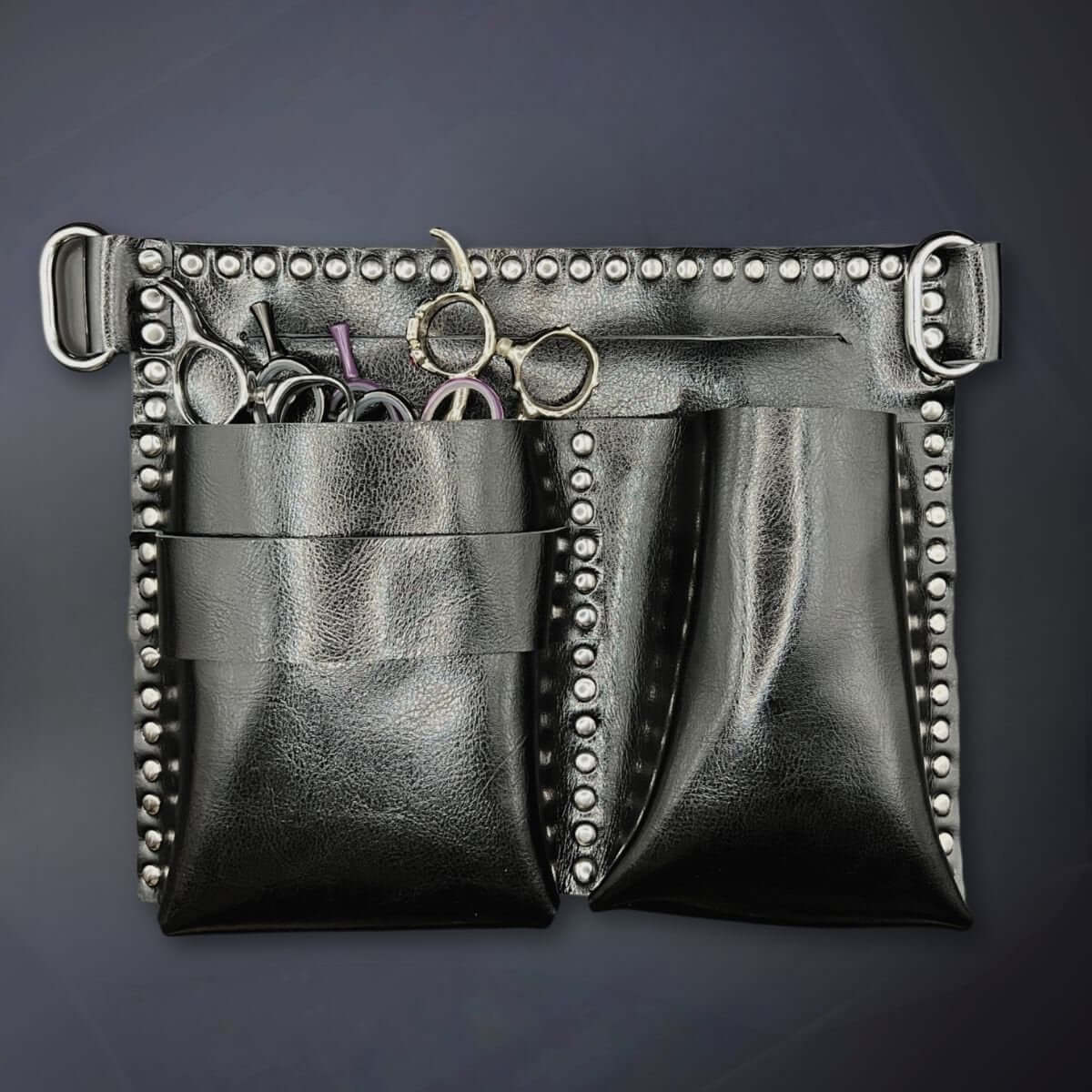 Juntetsu Kuro Flat Holster - 4 Professional Scissors (SKU: JUN-KURO-4PC)