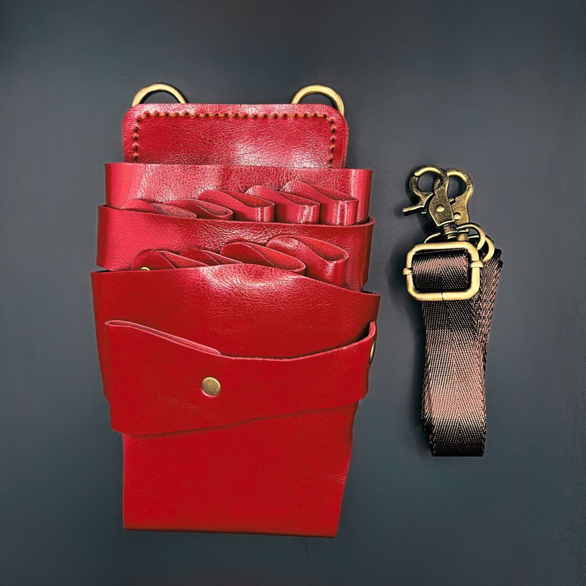 Juntetsu Signature Red Holster | Professional 7 Pocket Design (SKU: JUN-SIGRED-7PC)