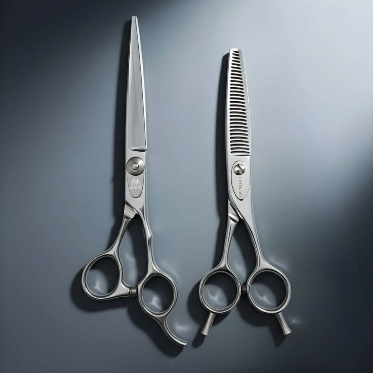 Juntetsu Shears Official Made in Japan Hair Cutting 7.0&quot; &amp; Thinning Texturizing Shear Set in Tokyo For Barbers (SKU: JUN-MTY-S70F) 