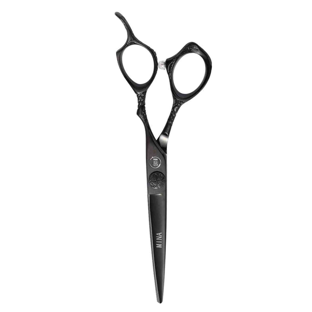 Mina Ash Black Hair Cutting Shears: Professional 7CR Steel | Japan