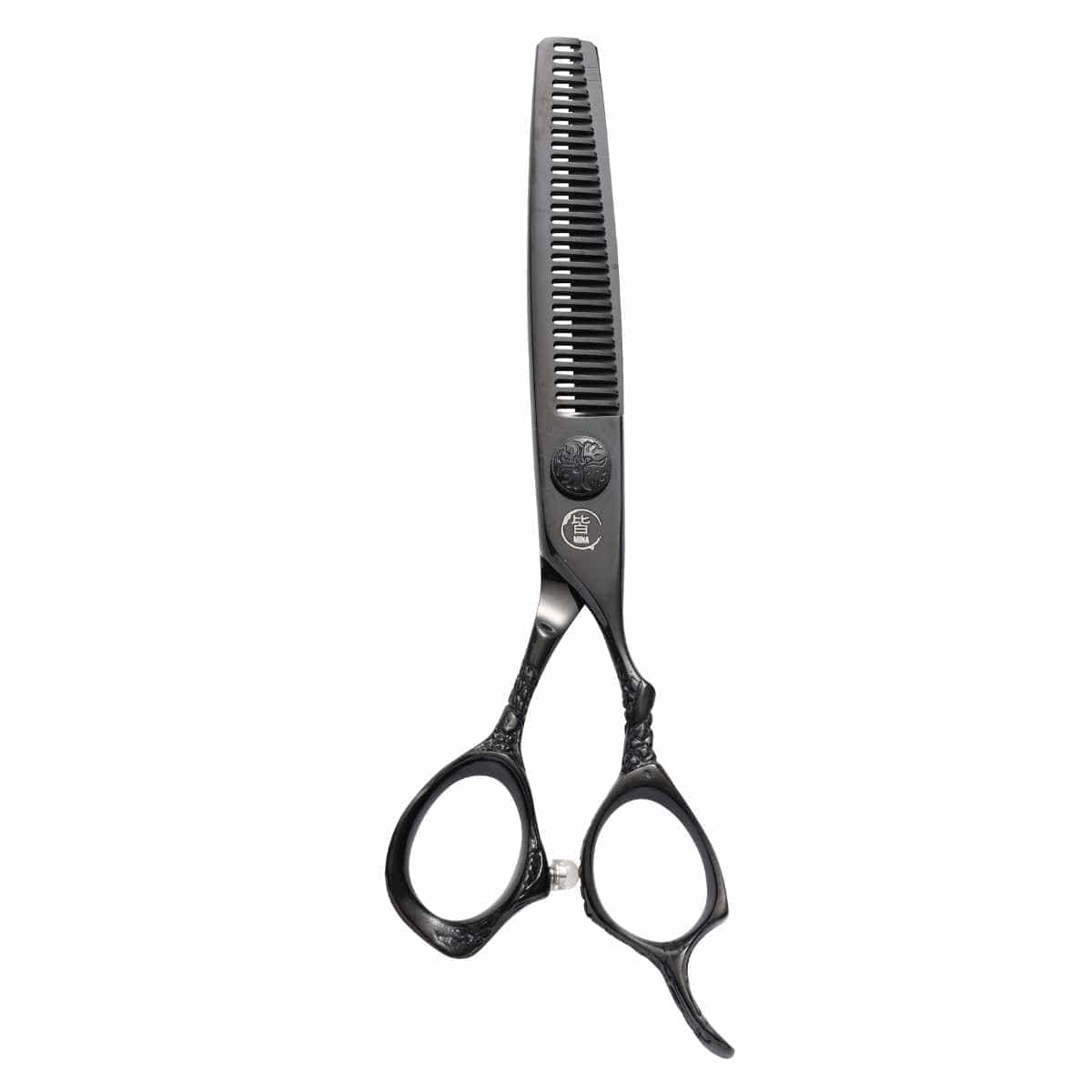 Mina Ash Black Thinning Shears: Professional 7CR Steel