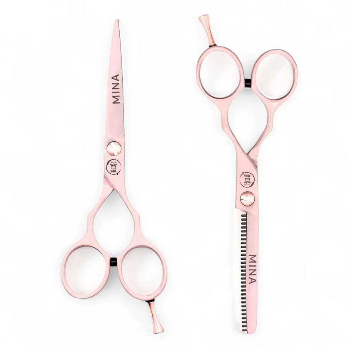 Mina Classic Pastel Pink Professional Shear Set - Mina Scissors - Japan Scissors USA