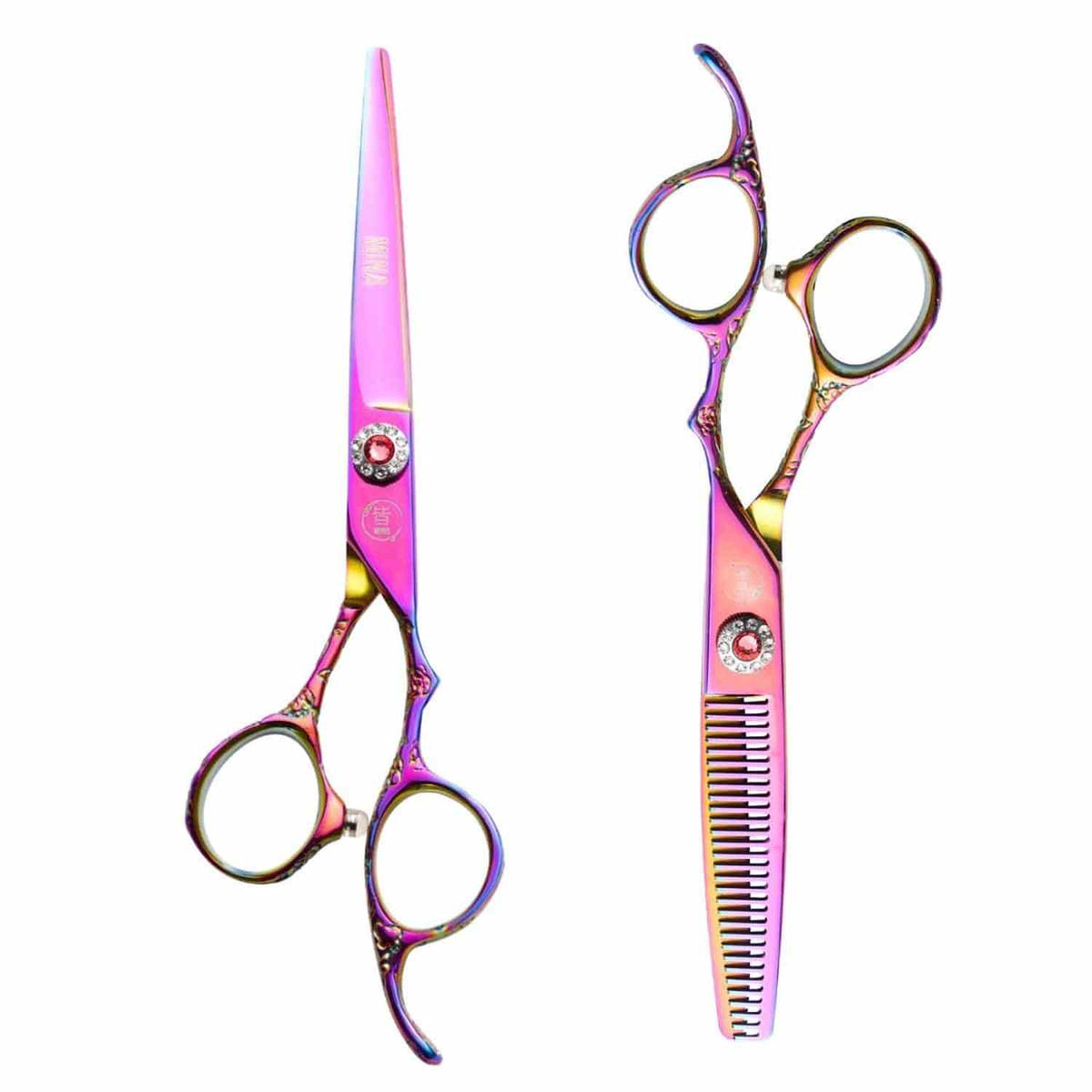 Mina Rainbow II Premium Hairdressing Shear Set - Mina Scissors - Japan Scissors USA