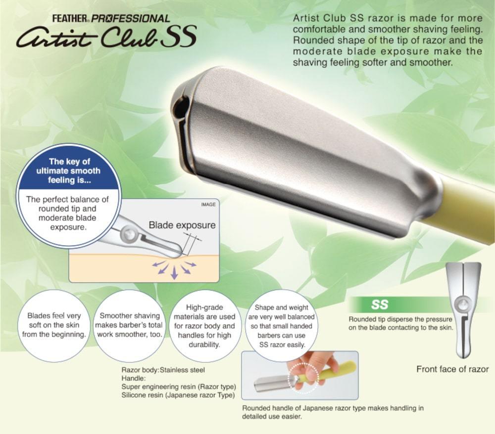 Professional Artist Club SS Folding Razor: FEATHER Safety Razor Co