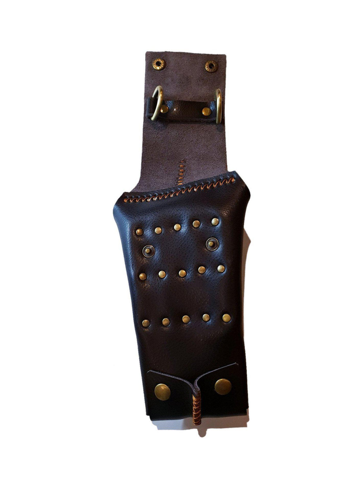 Dusk Brown Leather Scissor Holster: Protects 4 Shears - Japan Scissors - Japan Scissors USA