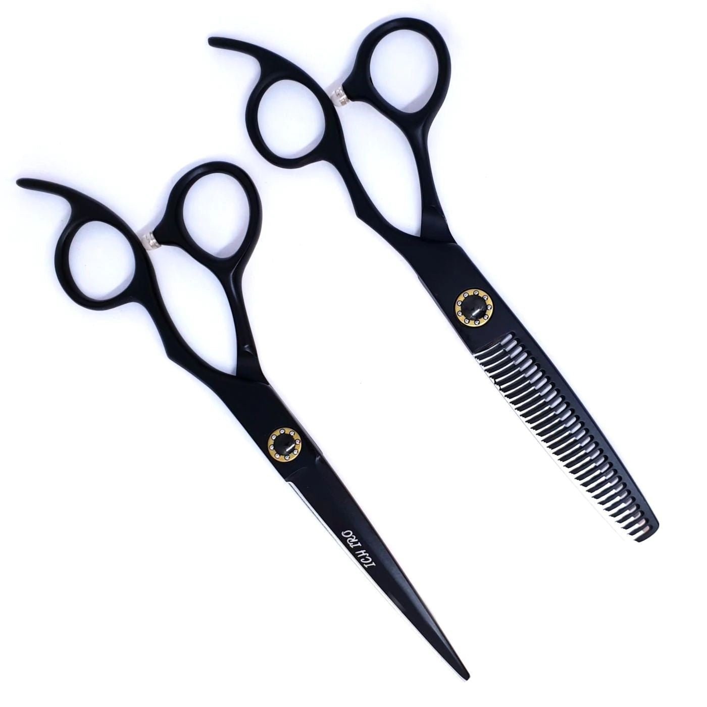 9PCS Barber Scissors Hairdressing Scissors Set Black Pro Scissors Set –  Luckyfine