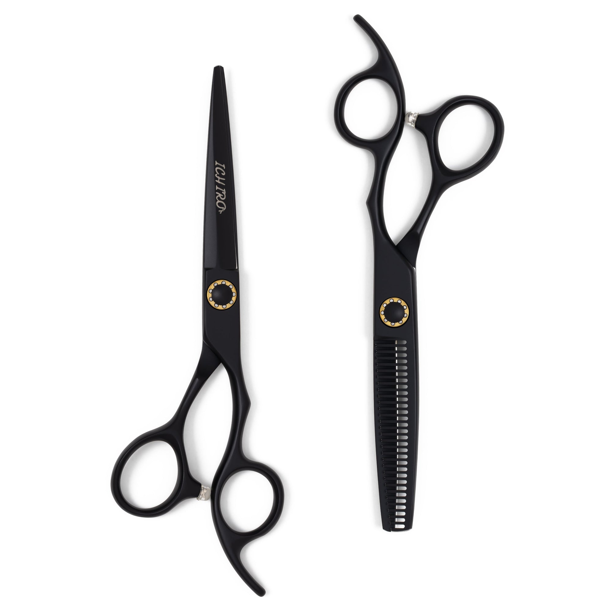 Ichiro Matte Black Hairdressing Scissor Set - Japan Scissors USA