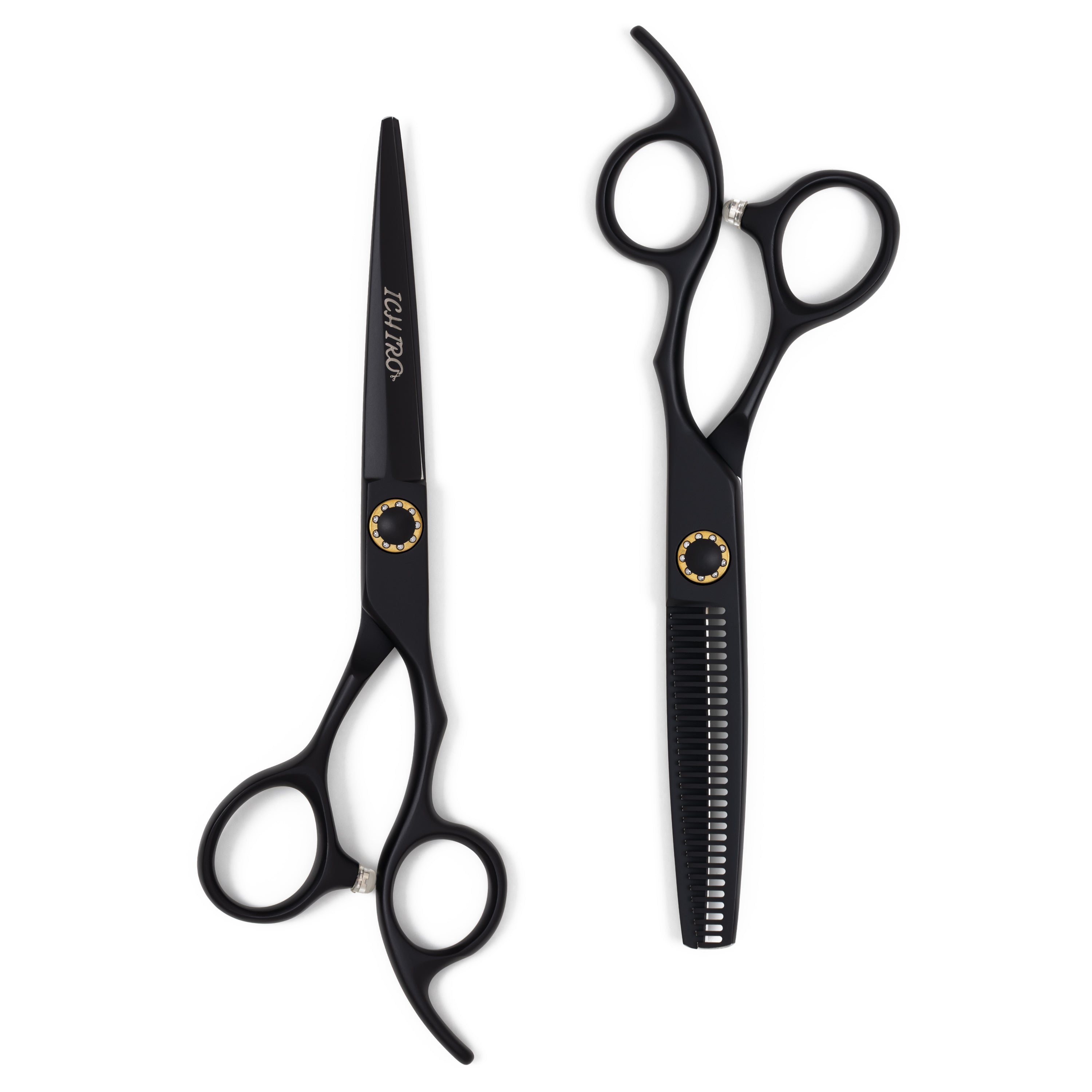 9PCS Barber Scissors Hairdressing Scissors Set Black Pro Scissors Set –  Luckyfine