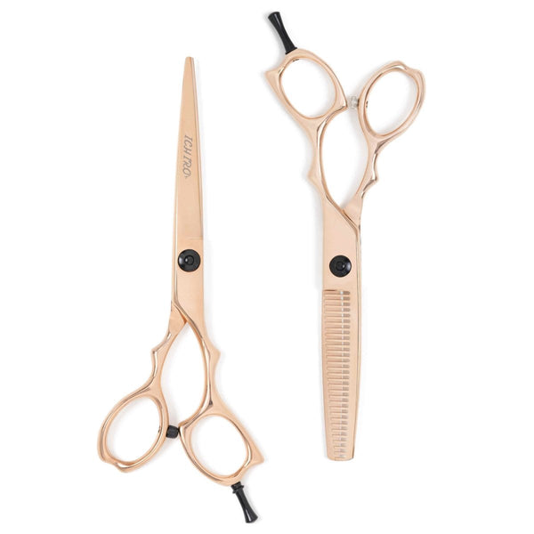 Ichiro Rose Gold Cutting & Thinning Scissors Set - Japan Scissors USA