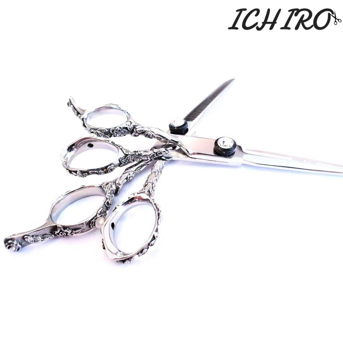 Ichiro Rose Left-Handed Cutting &amp; Thinning Shear Set (SKU: ICH-ROSE-LS60)