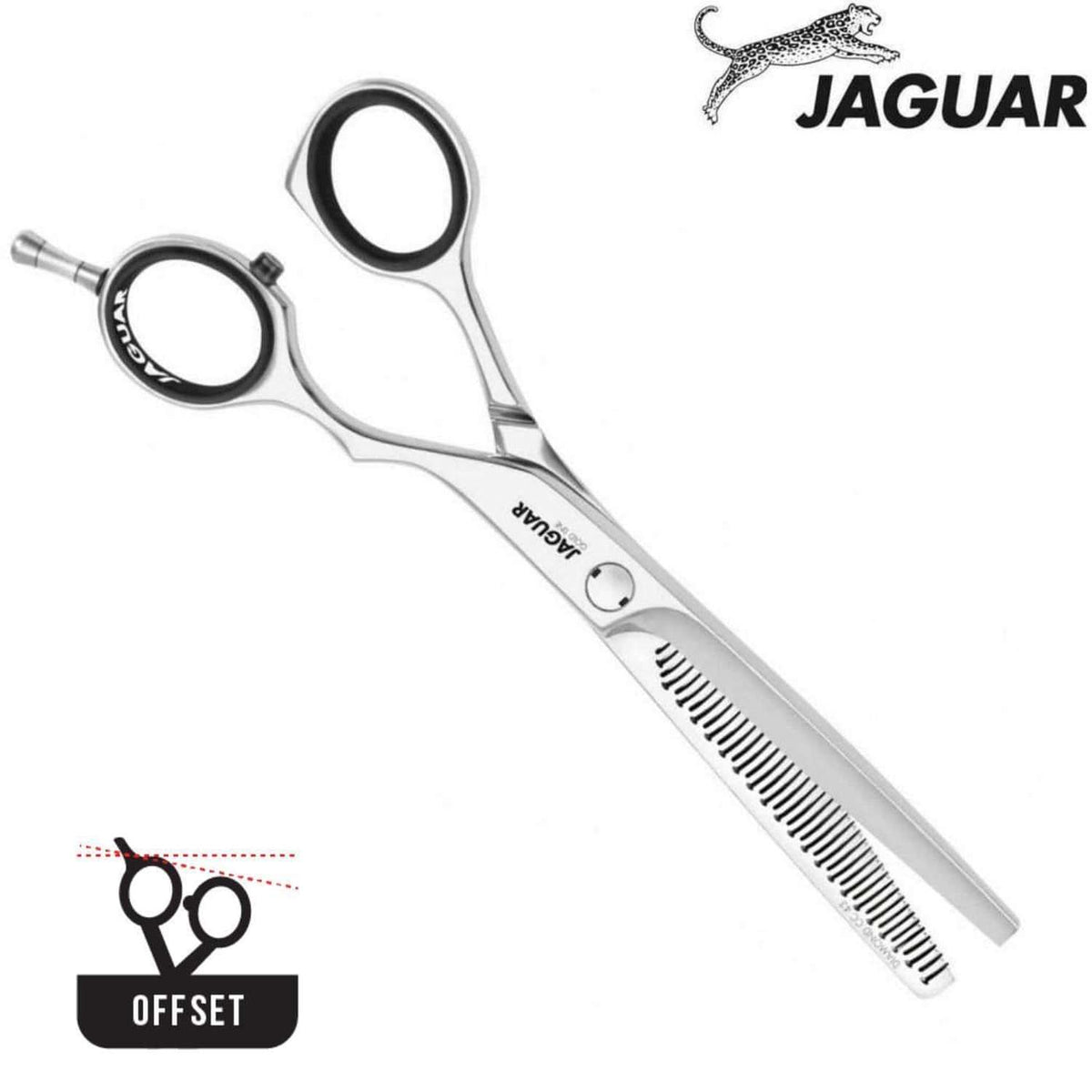 Jaguar Gold Line Diamond E Offset Thinning Shears - Jaguar Scissors - Japan Scissors USA