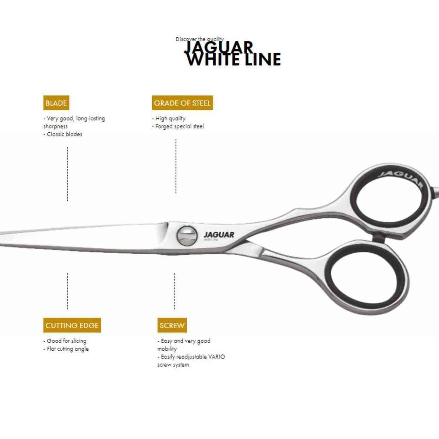 Jaguar White Line Satin: Premium Saç Kesme Makası | Japan Scissors USA