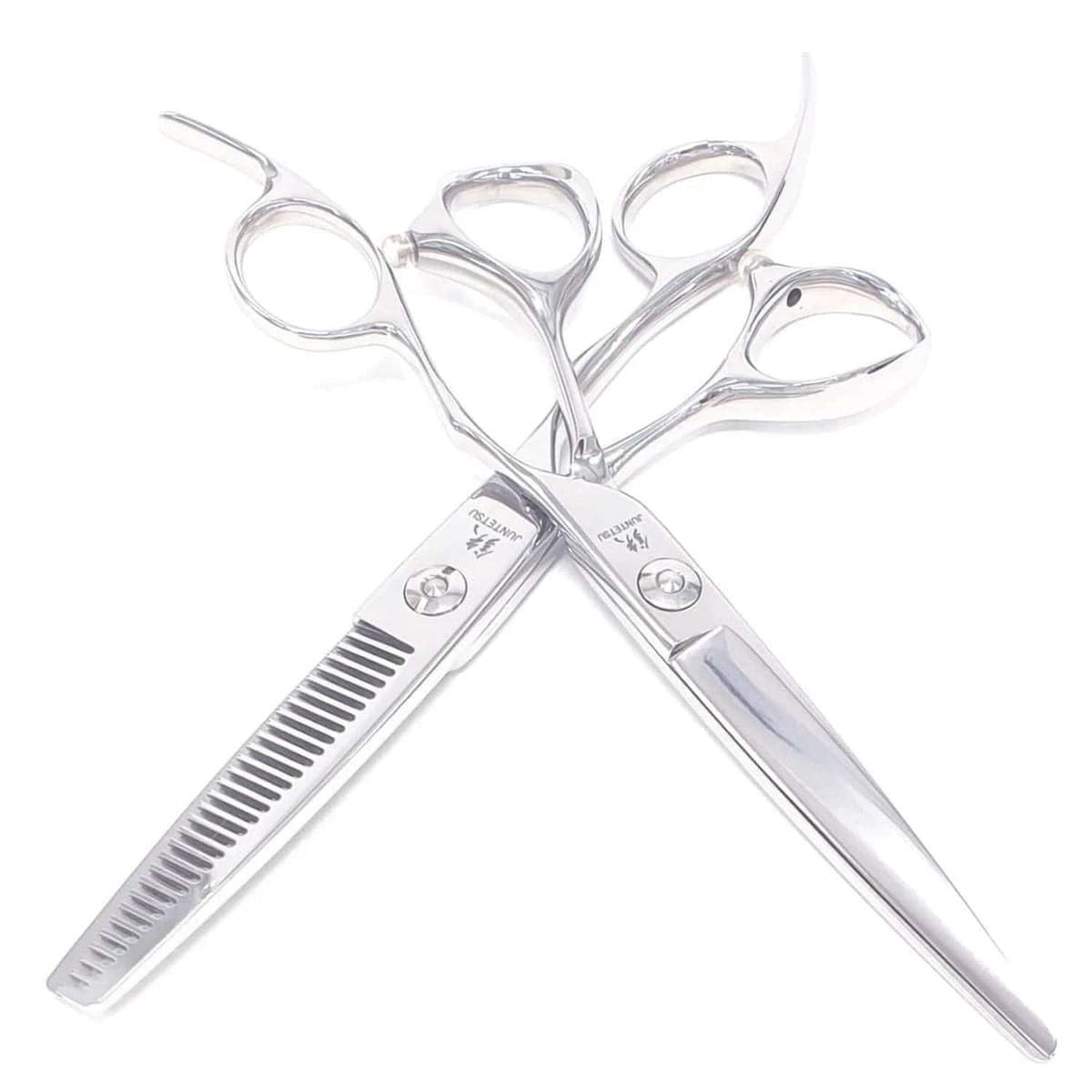 Juntetsu VG10 Offset Cutting &amp; Thinning Shear Set - Juntetsu Scissors - Japan Scissors USA