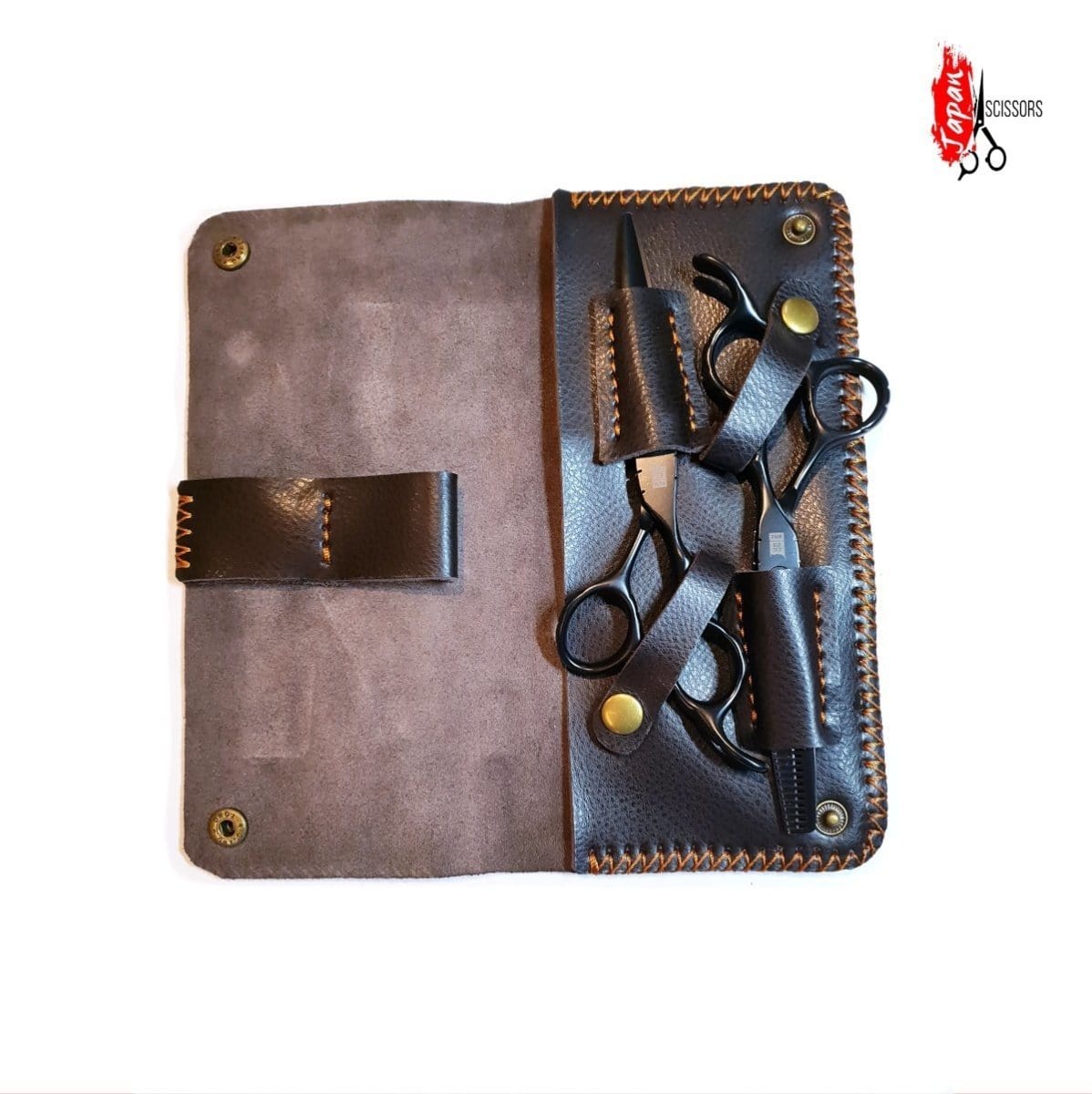 Premium Leather Scissor Case: 2 Piece Shear Wallet - Japan Scissors - Japan Scissors USA